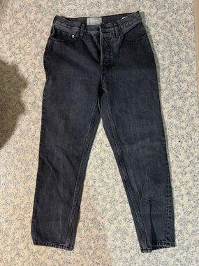 Everlane The '90s Cheeky Jean Washed Black Button Fly Crop size  25